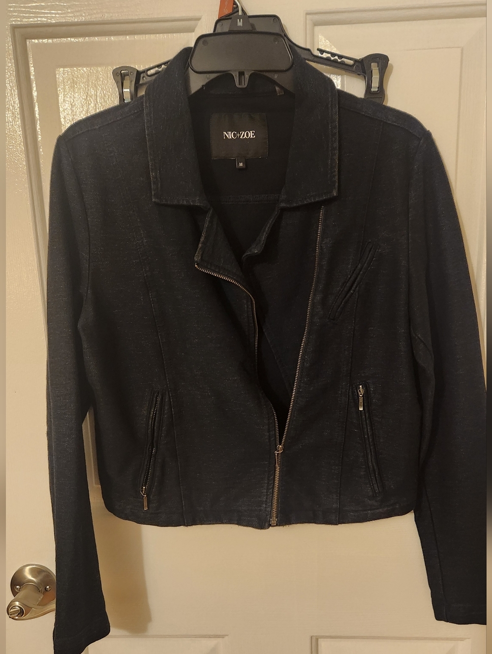Nic+Zoe Women's Black Asymmetrical Zip Jacket - Picture 10 of 11